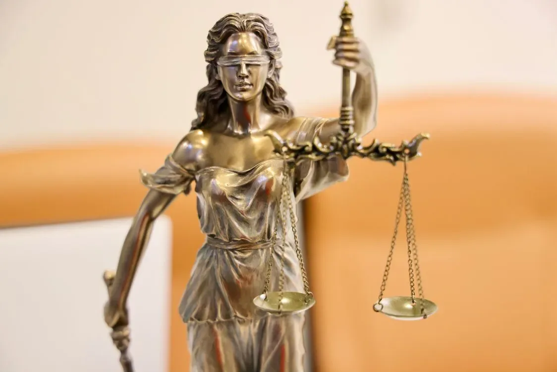 A statue of Lady Justice holding the scales