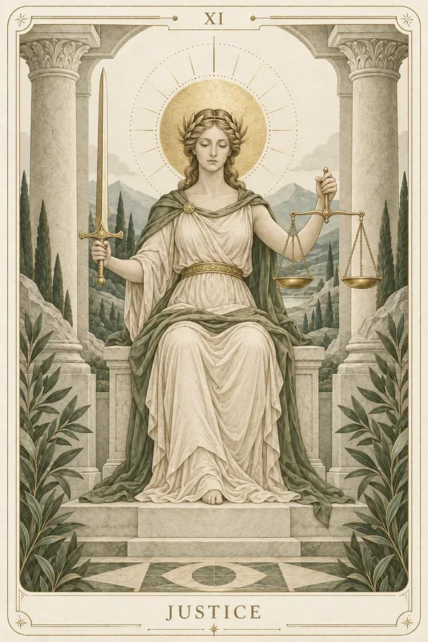Justice tarot card